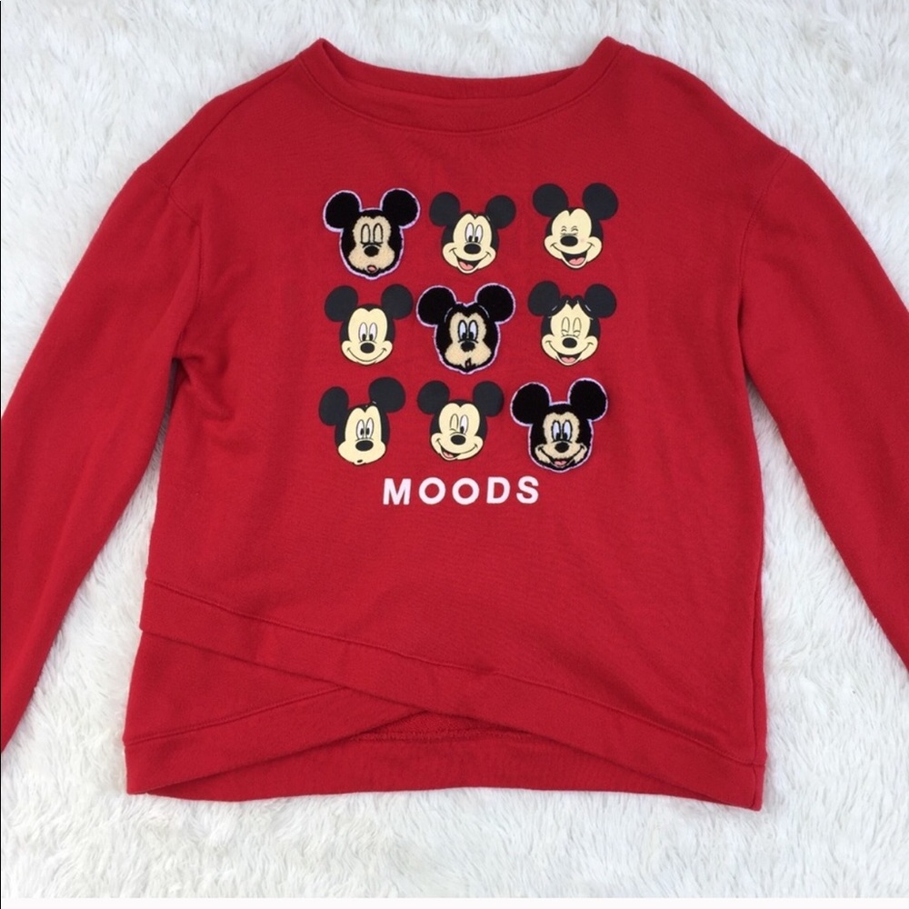 Mickey Mouse 🐭 Red Moods Sweatshirt